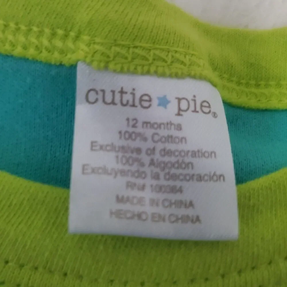 Cutie Pie 12M Child toddler short sleeve T-shirt Submarine Cotton Green